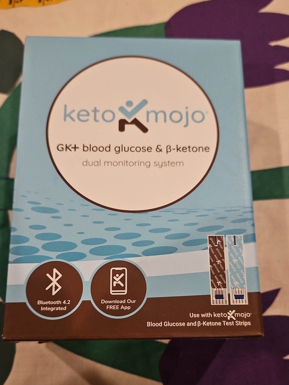 GK+ Blood Glucose & B-Ketone Meter - Light Blue NIB